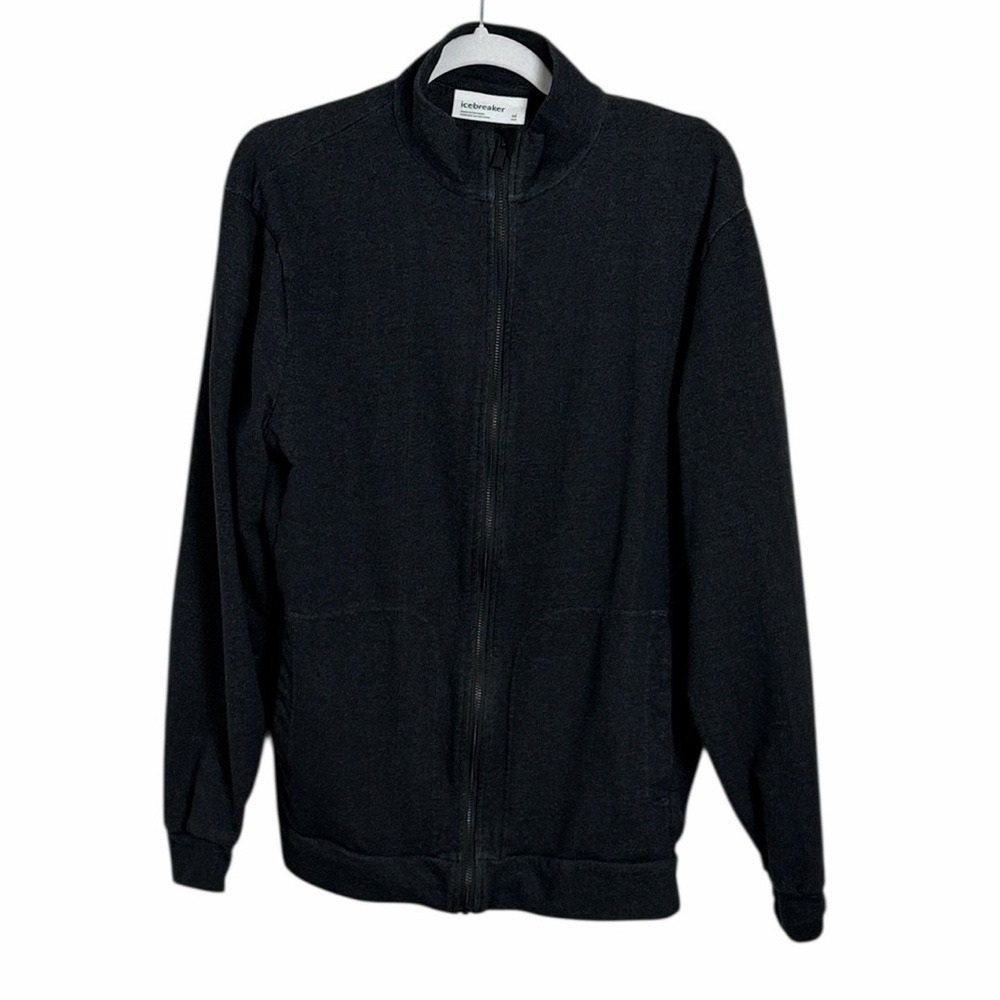 Icebreaker Dark Gray Zip Up Jacket Size Medium